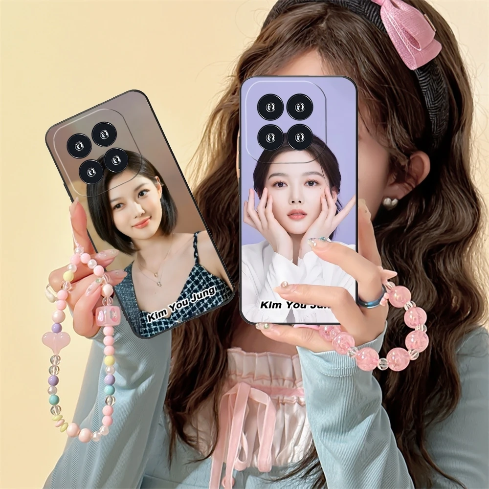 Чехол для мобильного телефона KPOP Kim You Jung Xiaomi 14 13 12 11 10 9 T Ultra Lite Pro S SE X 5G черный