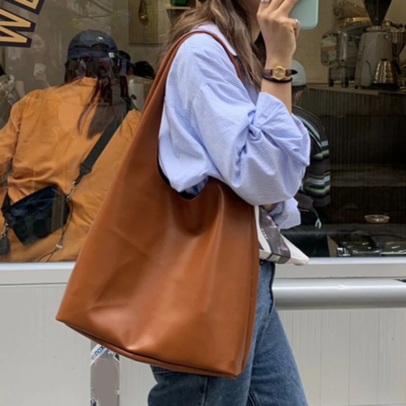 

Повседневная женская сумка через плечо, сумка-тоут из искусственной кожи, зимние сумки для покупок, Женский кошелек из мягкой кожи, сумки большой вместимости