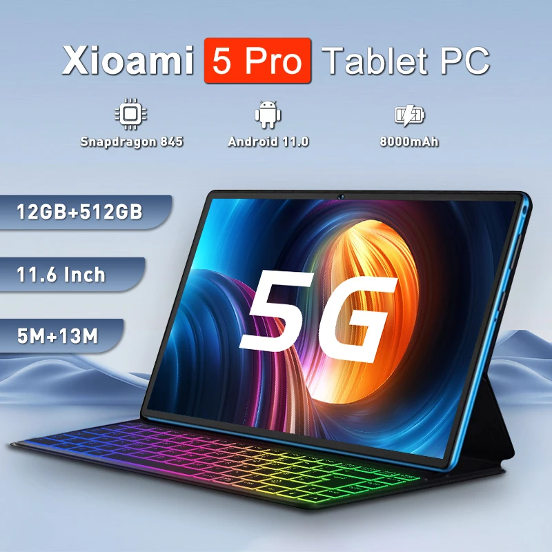 

Новый оригинальный планшет HD 4K с глобальным экраном, Snapdragon 845, Android 11,0, 12 Гб ОЗУ, 512 Гб ПЗУ, планшетный ПК, телефон с двумя SIM-картами или Wi-Fi, GPS