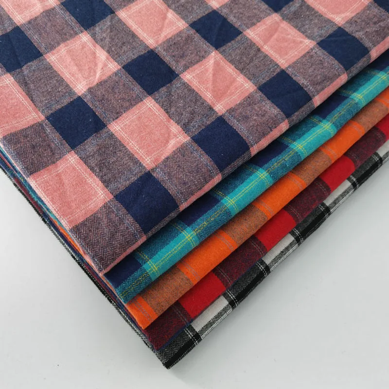 

100CM X145CM Large Checks Polyester Cotton Fabric for Handwork Sewing Ladies JK skirt Shirt Tartan Designer DIY Fabric