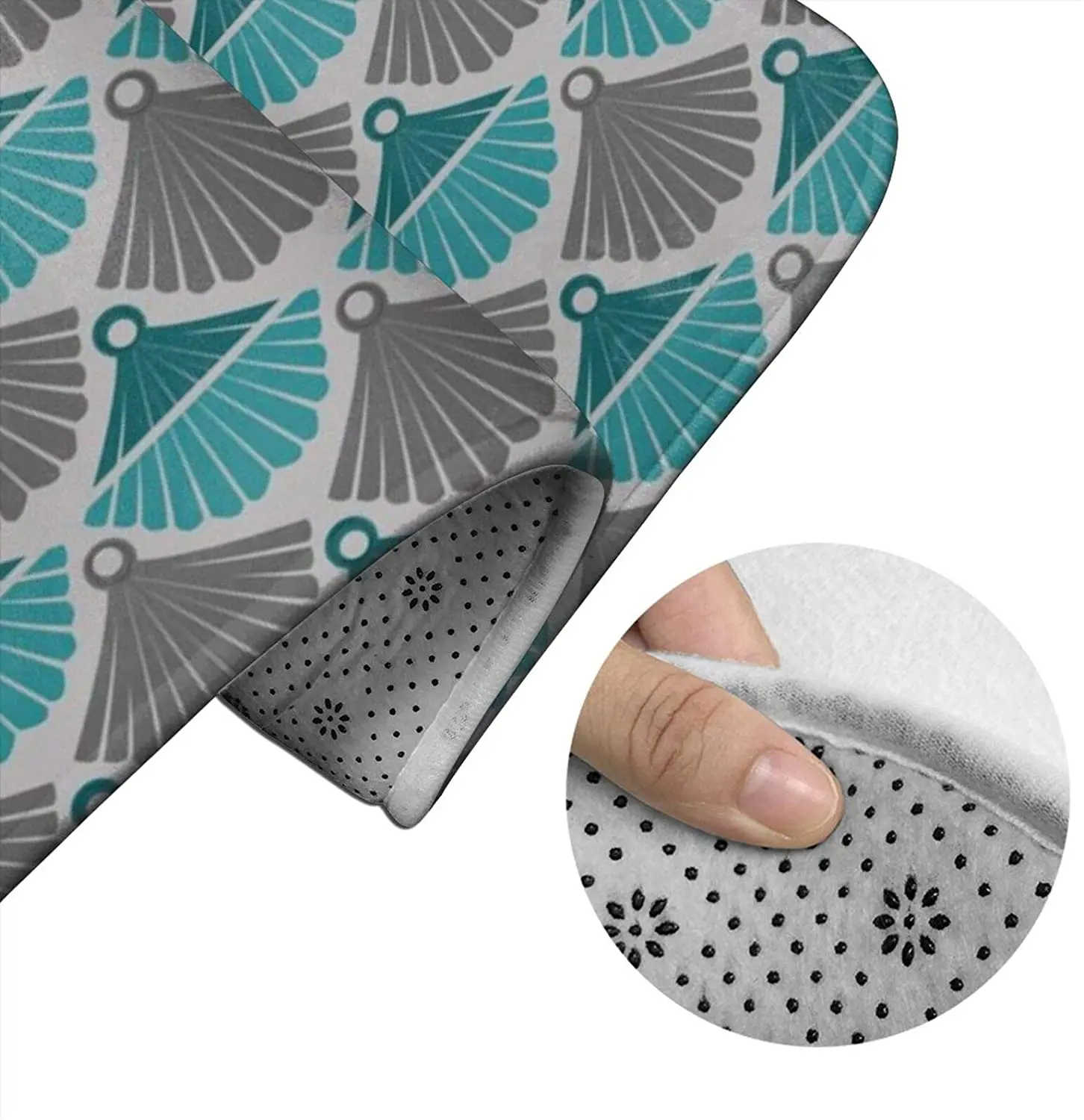 

Diane's Deco Teal Bathroom Mat Sets 3 Piece Set Rugs Memory Foam Mat Set Toilet Seat Cover Bath Mat Lid cover