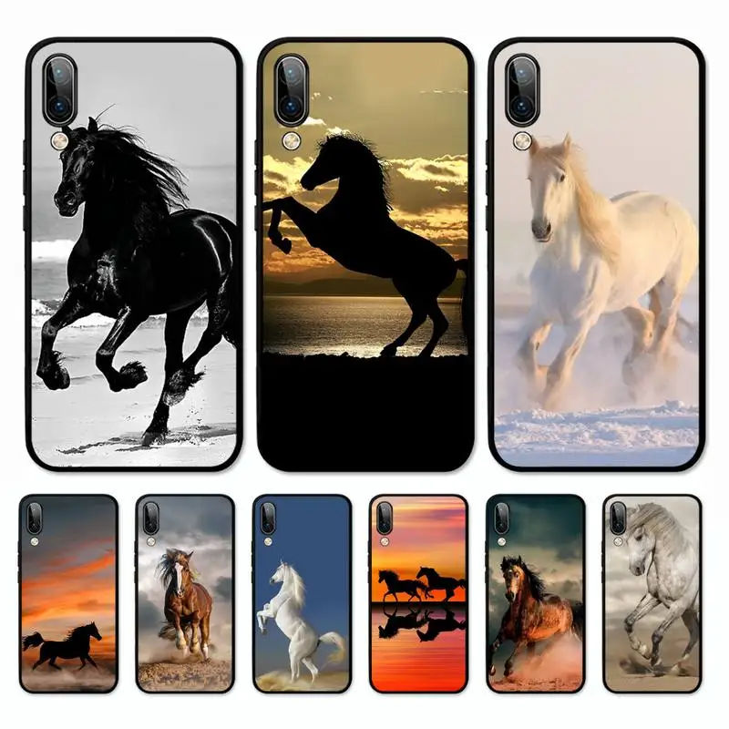

Running Horse Phone Case for Vivo Y91C Y11 17 19 17 67 81 Oppo A9 2020 Realme c3