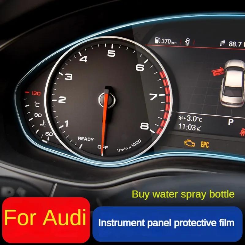 Фото Для Audi A3 A4 A6 Q3 Q5 автомобильная приборная панель ЖК-экран защитная пленка из ТПУ декоративная пленка против царапин №1