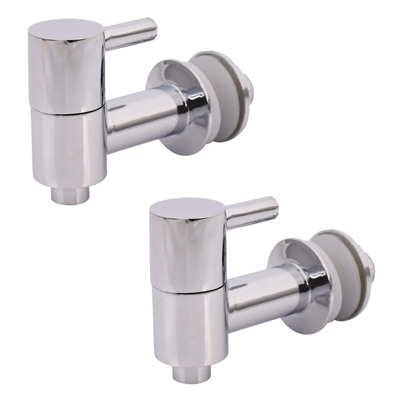 

2X Beverage Drink Dispenser Water Wine Barrel Spigot/Faucet/Tap Valve, Silver