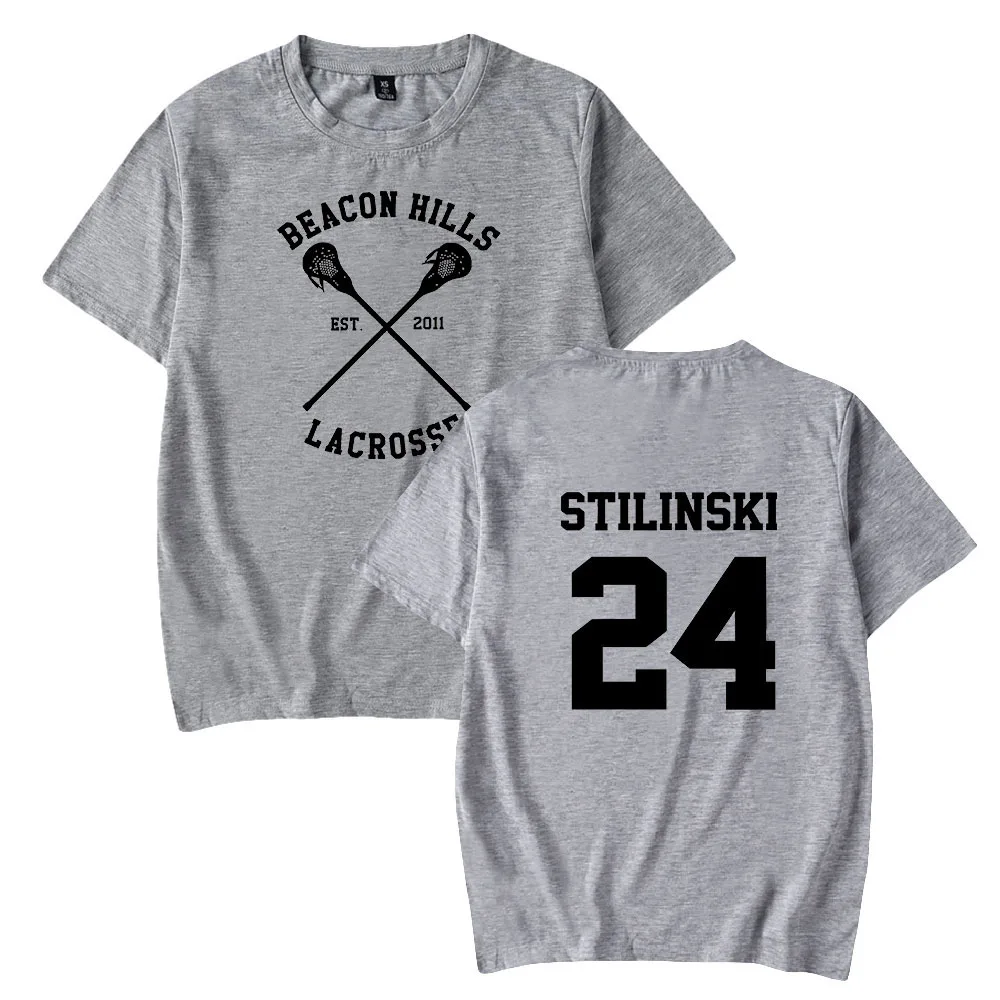 Футболка с принтом Teen Wolf Stilinski 24 LAHEY 14 MCCALL 11 DUNBAR 9 весенне-летняя уличная одежда для