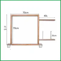 Wooden Tufting Frame Sewing Table Top Frame for Rug Carpet Tapestry Making Punch Needle, Working Together with Tufting Gun