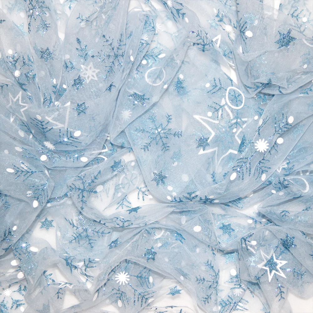 2 м/лот бронзовый Тюль со звездами ширина 160 см многоцветная ткань с принтом