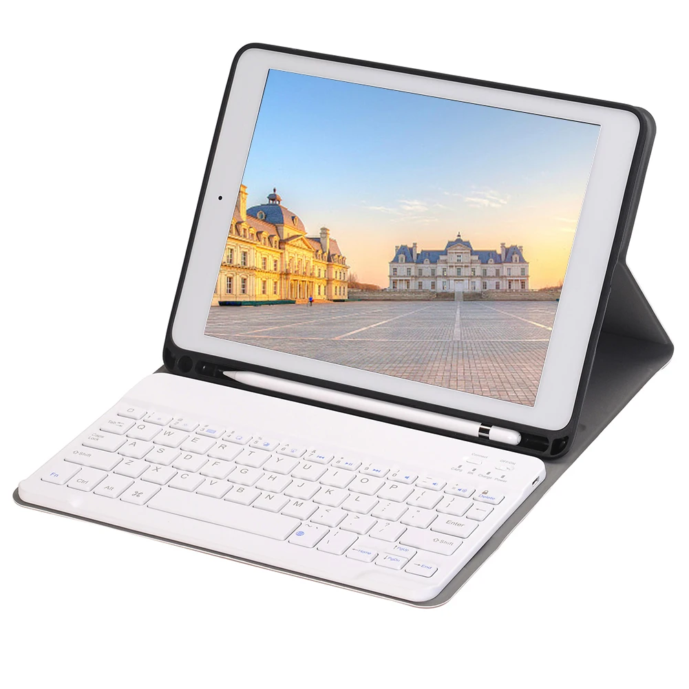 

Detachable With Pencil Holder Keyboard Case Flip Stand Dustproof Multi-angle Protective Cover Backlight 10.2