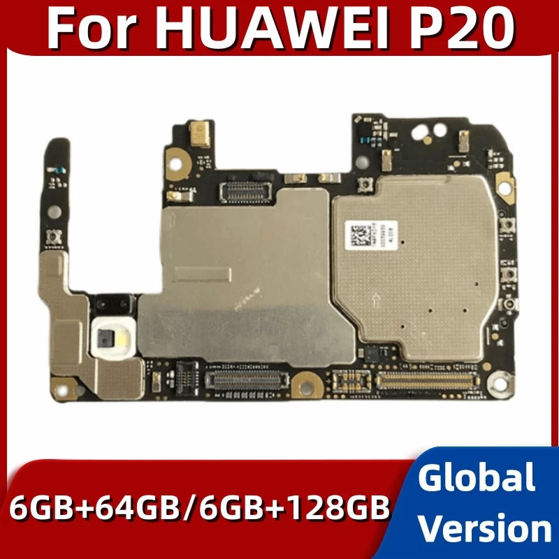 

Original Unlocked For HUAWEI P20 Motherboard Mainboard Full Chips Global EMUI System 64GB 128GB ROM Logic Board Plate