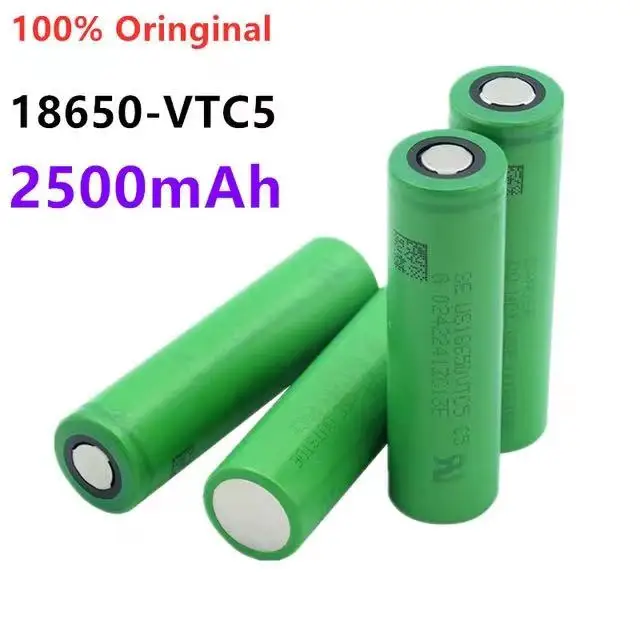 

Actual Capacity Original Power 18650 Lithium Battery VTC5 2500mAh Replacement 3.7V