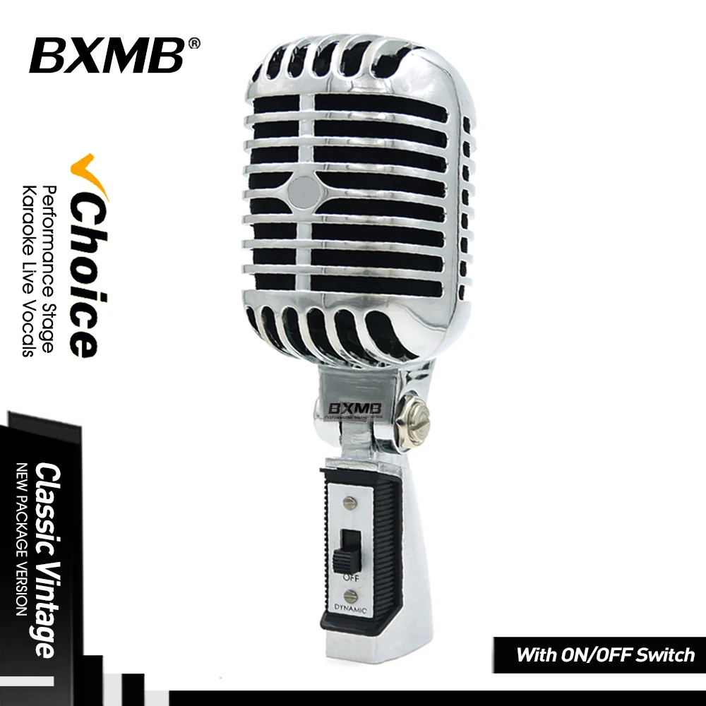 Высококачественный металлический винтажный микрофон серии 55SH II проводной