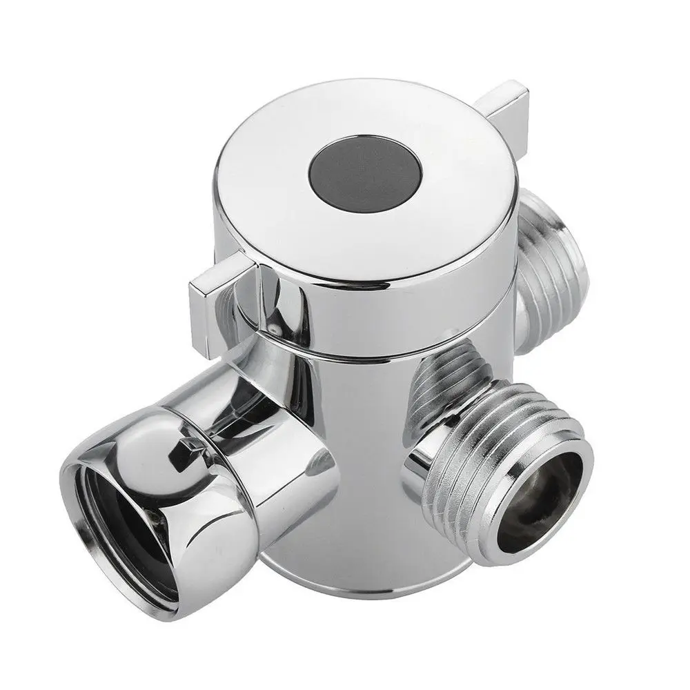 

1/2 Inch Bathroom 3 Way Shower Diverter T-adapter Bathroom Shower Head Shunt Diverter Valve Adjustable Arm Mounted Connector