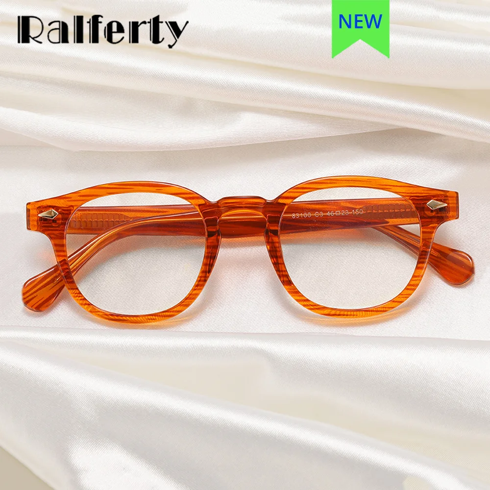 

Ralferty Retro Rivet Glasses Women Men Anti Blue Light Computer Glasses TR90 Spectacles Zero Myopia Optical Frames Eyeglasses