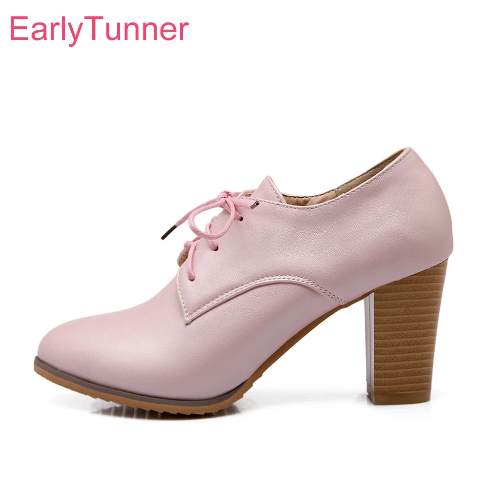 

Женские повседневные туфли-лодочки со шнуровкой, размеры до 43