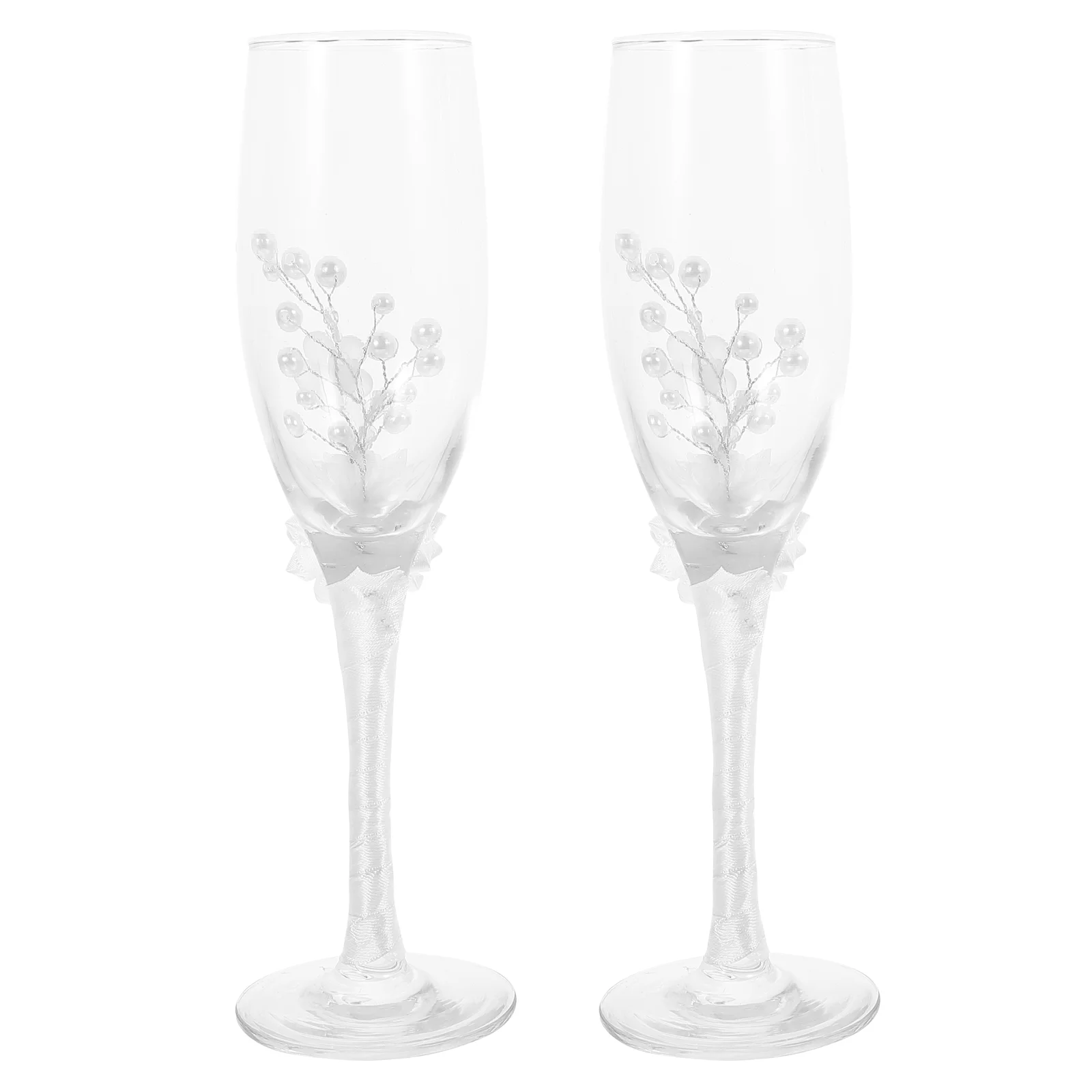

2 Pcs Rhinestone Pearl Cup Glass Whiskey Champagne Goblets Gift Set Glassware Party Cups Wedding Bridegroom Juice