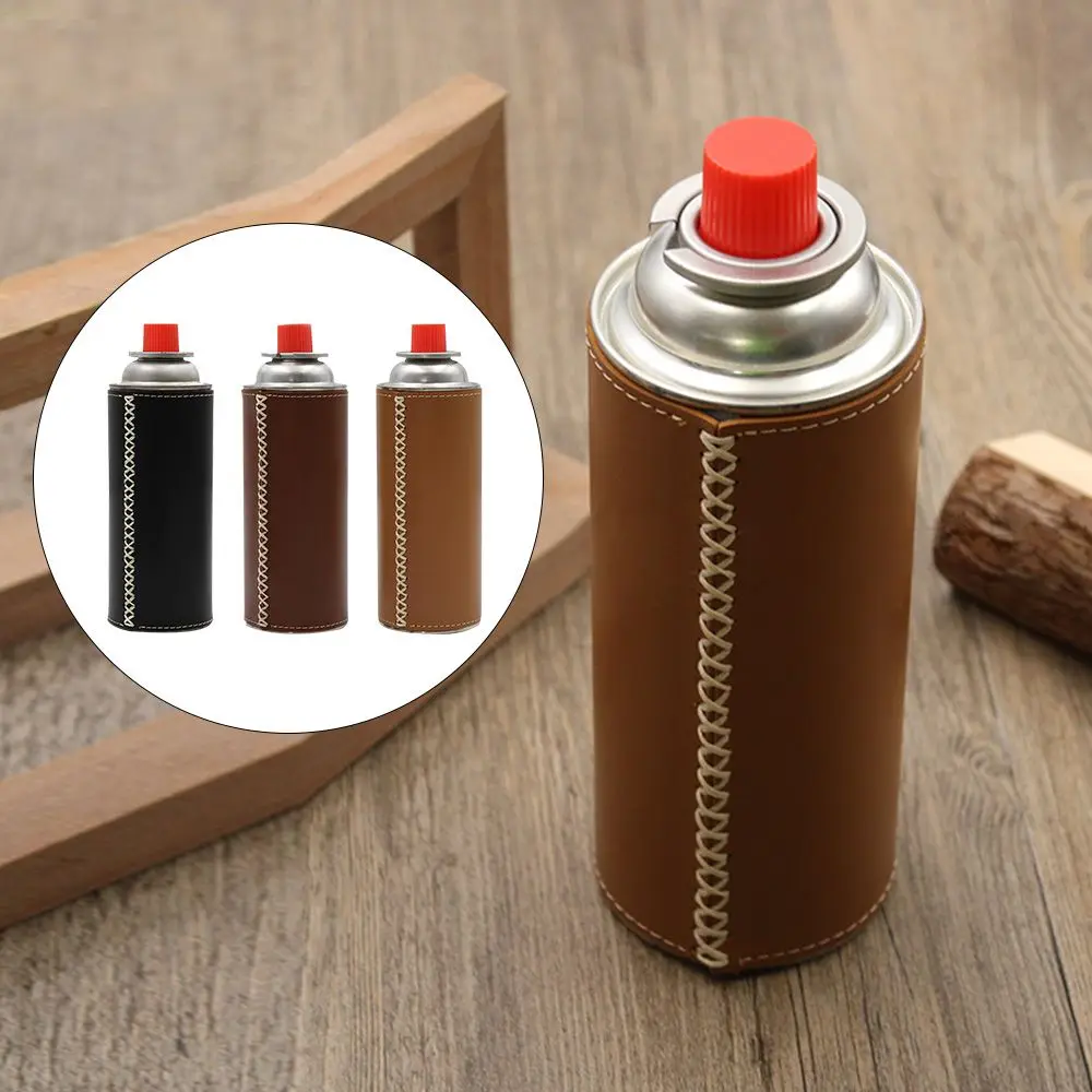 

Кожаный Противоскользящий чехол для туристического бака с газом, защитный чехол для бака, сумка для хранения, чехол для топливного баллона