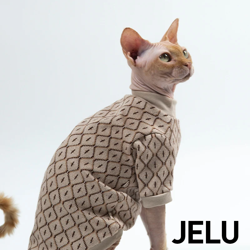 JELU Jilu безволосовый Кот Сфинкс немецкая одежда Повседневная стильная футболка