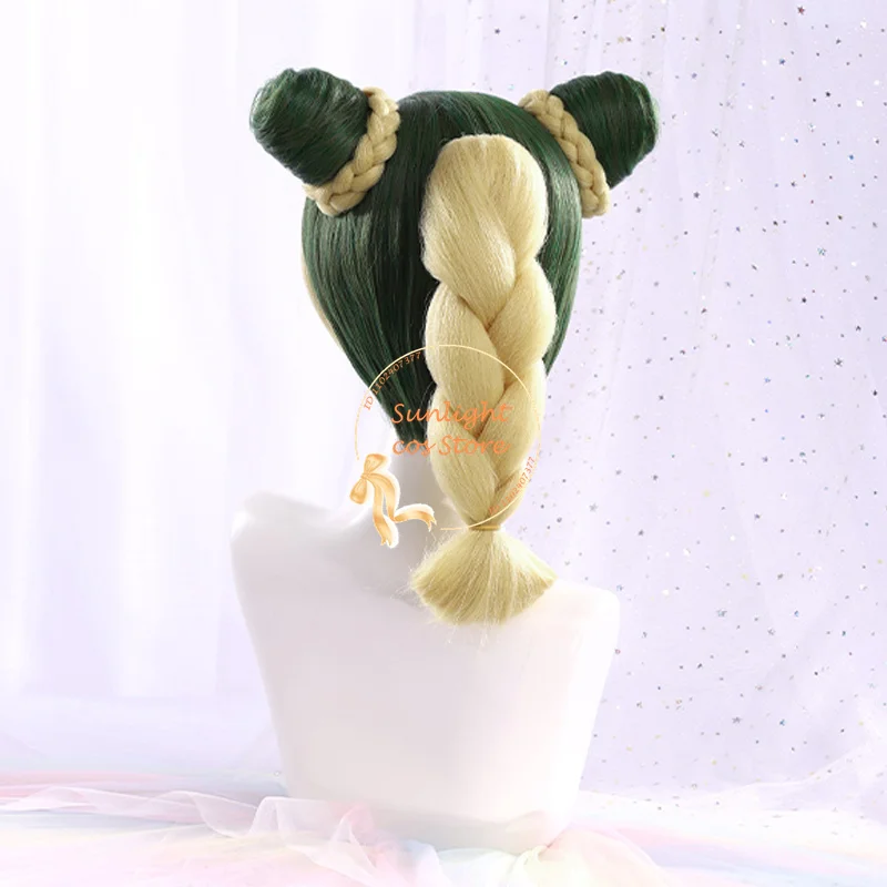 Парик для косплея аниме Kujo Jolin короткие золотисто-зеленые парики термостойкие