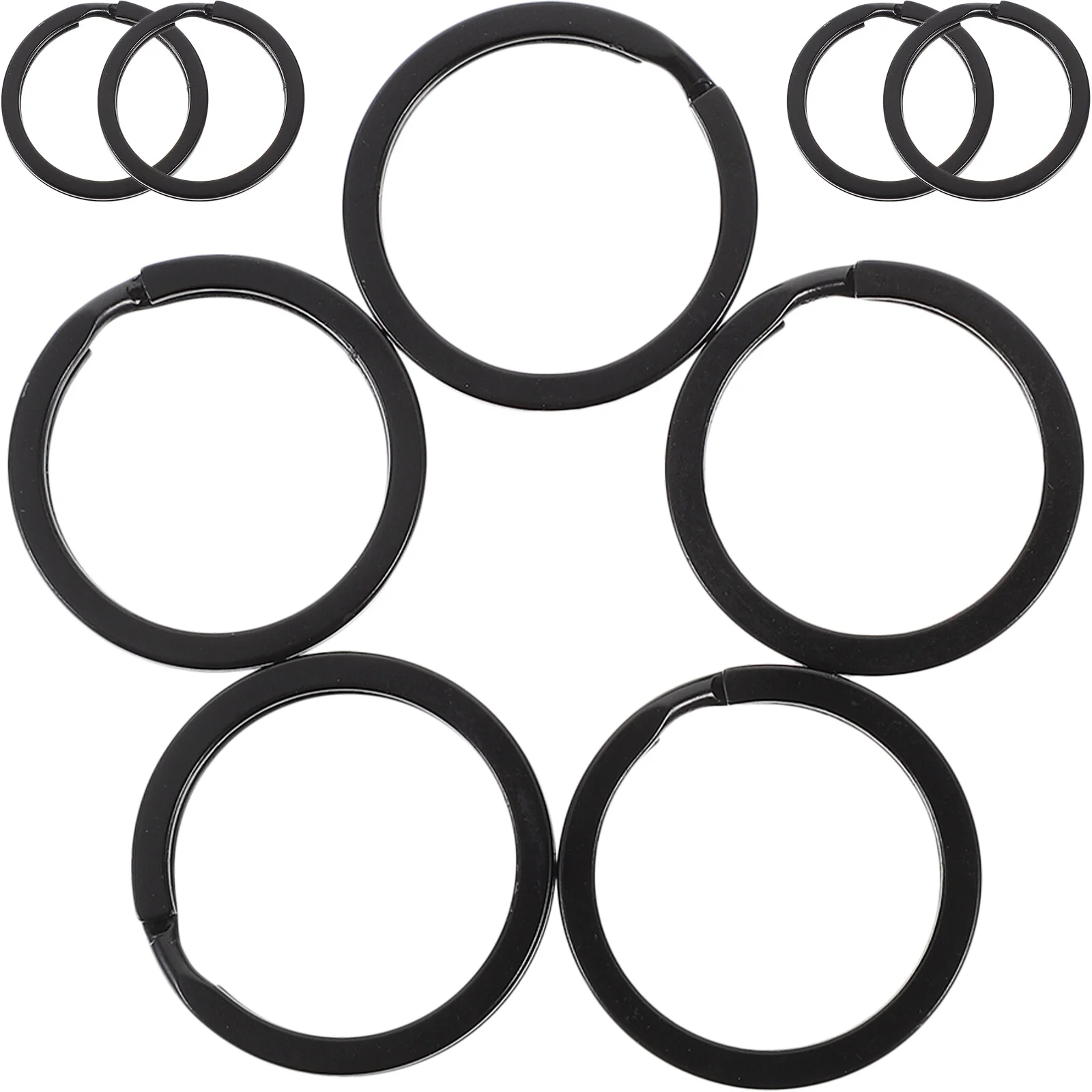 

50 Pcs Jewelry Key Ring Clips Holder Car Convenient Split Chain Rings Keyrings Bulk Toys Small Water Cup Round