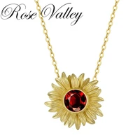 rose valley sunflower pendant necklace for women flower pendants fashion jewelry girls gifts yn068