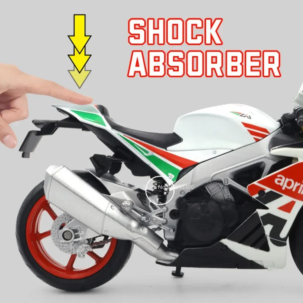 Масштаб 1:12 Aprilia RSV4 RR1000 модель мотоцикла игрушка из сплава литой под давлением