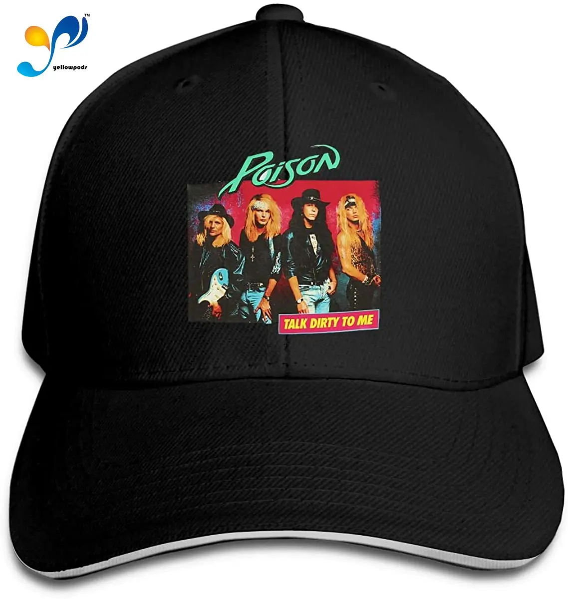 

Poison Rock Band Talk Dirty to Me Sandwich Cap Headgear Baseball Hat Casquette