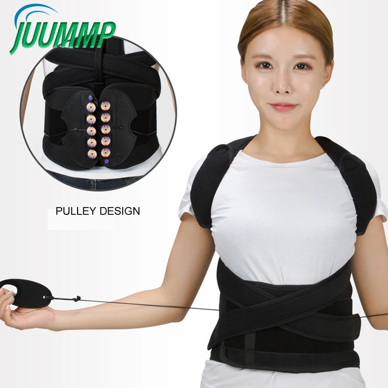 1Pcs Adjustable Posture Corrector Waist Shoulder Brace Back Support,Back Lumbar Pain Relief Belt for Men Women Kids Back Support