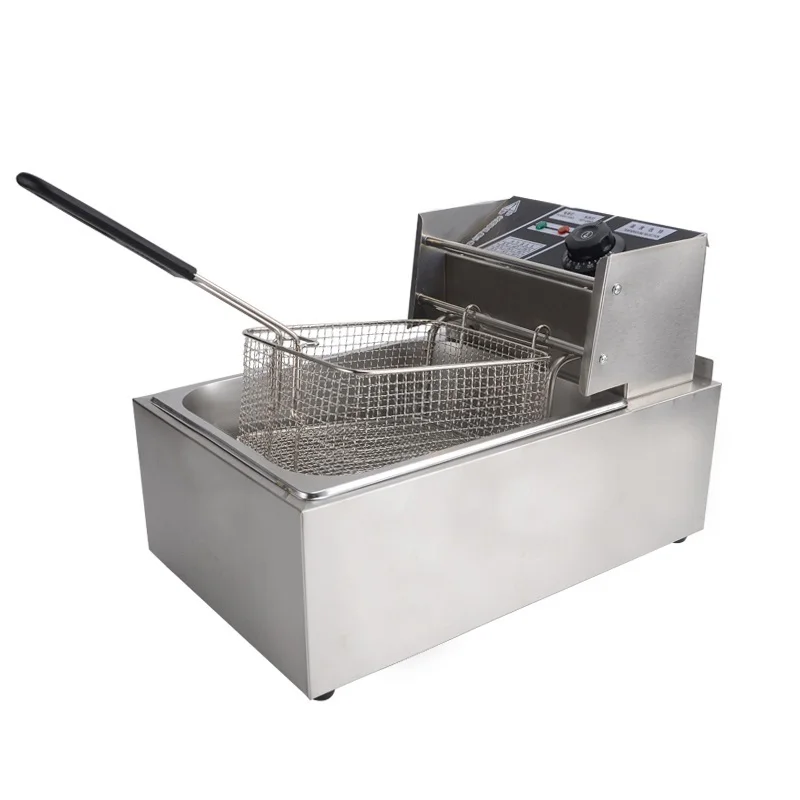 

Electric Deep Fryer Multifunction Commercial Stainless steel Grill Oven Chicken French Fries Oil Frying Machine Hot Pot 6L