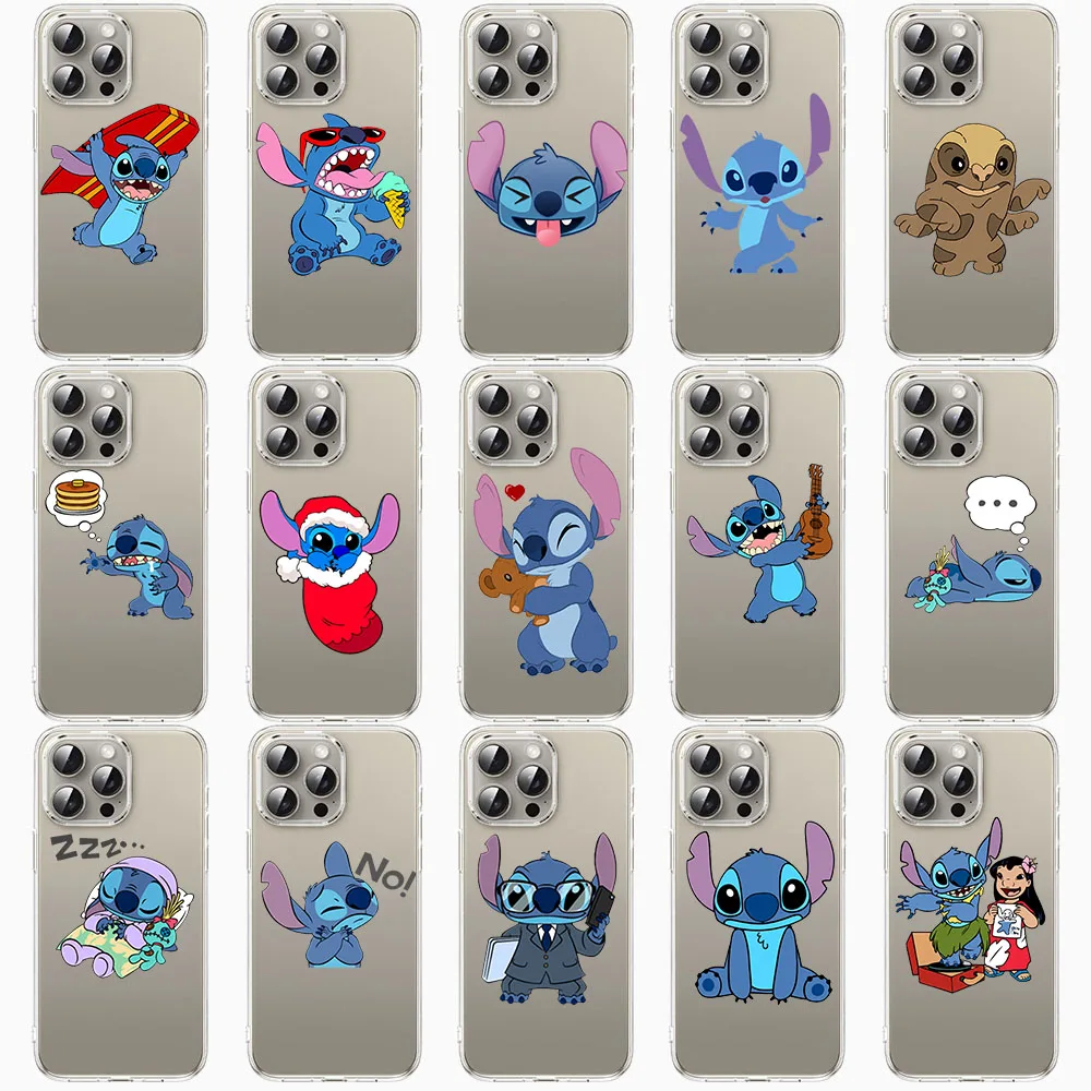 Фото Y-13 Lovely Stitch Transparent Case for Infinix Note S5 Lite Smart 4 4C 5 6 Zero 8 8i X Neo Hot 9 Play Pro №1