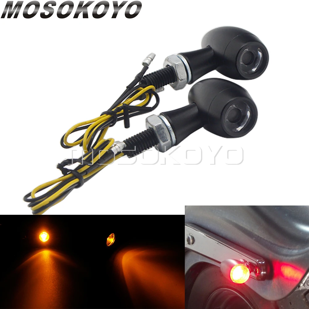 

Motorcycle Bullet Turn Signals Indicators Blinker Lights Lamp Black For Harley Cruiser Chopper Cafe Racer Honda Kawasaki Suzuki