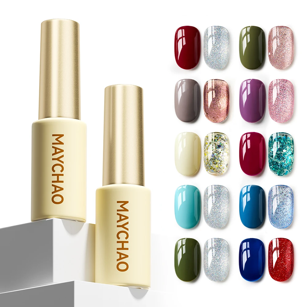 MAYCHAO 2/набор однотонных ультра блестящих гель-лаков для ногтей Soak Off