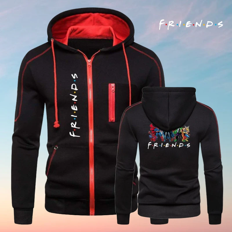 

Мужская верхняя одежда осень-весна спортивная толстовка на молнии повседневные толстовки с длинным рукавом приталенная куртка с капюшоном...