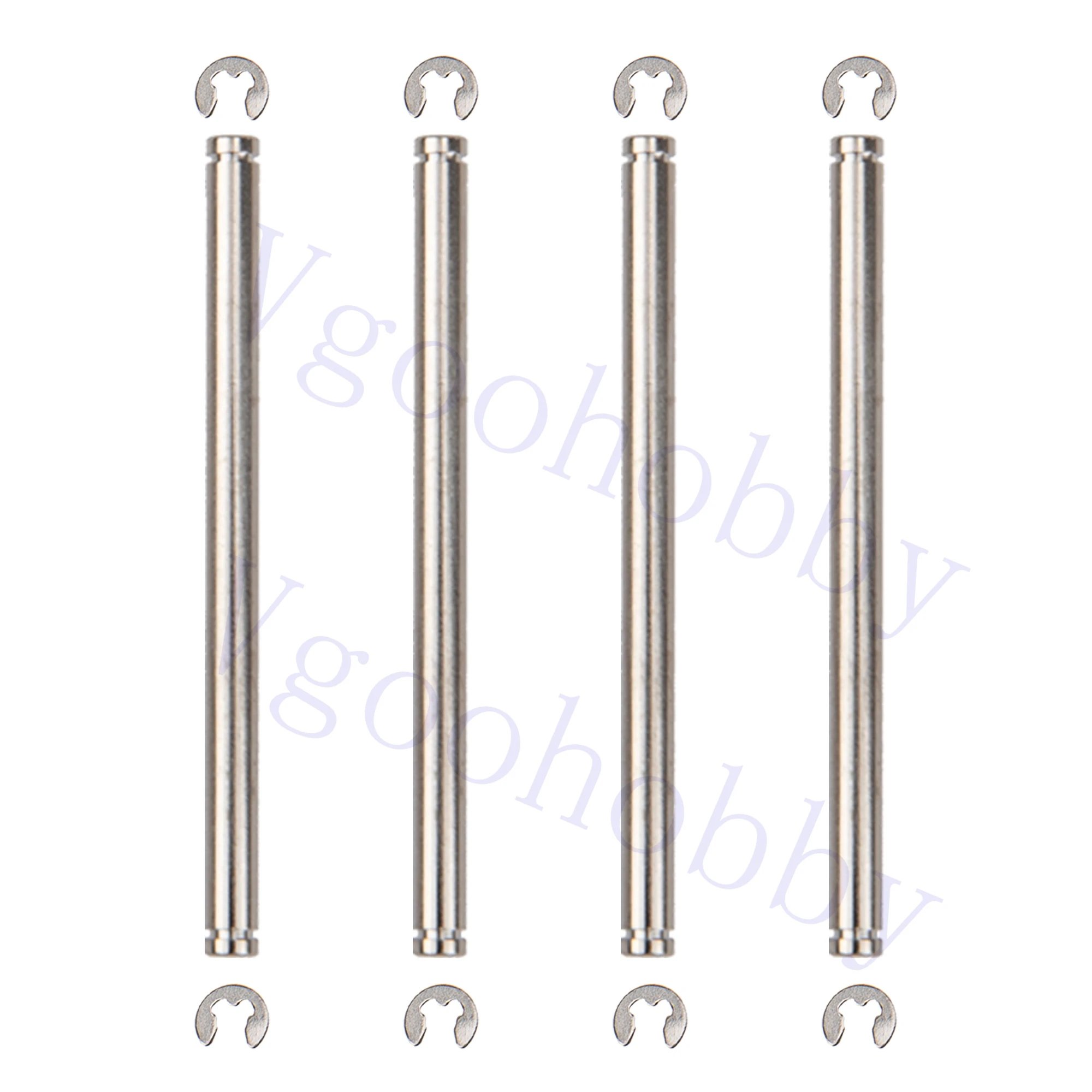 

4Pcs Suspension Pins with E-Clips Replacement of 2640 for Traxxas 2WD Rustler Stampede Slash Nitro Slash 1/10 2WD Car
