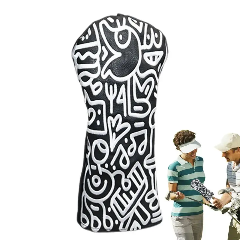 

Head Covers For Golf Raven Embroidery Golf Club Protector Thick And Soft Flannel Liner Golf Tool For Golf Enthusiasts