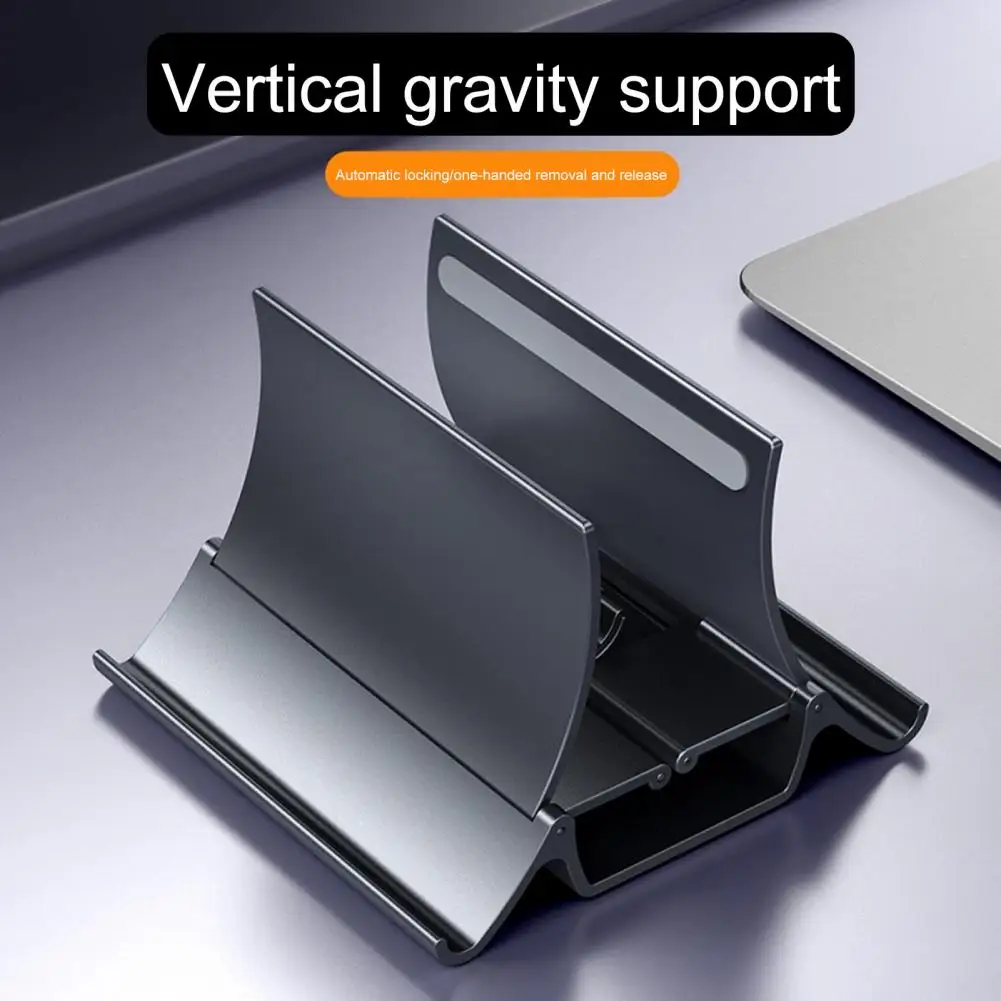 

Вертикальная подставка для ноутбука Macbook Air Pro 13 15 16, алюминиевая настольная подставка с регулируемым размером док-станции для ноутбука