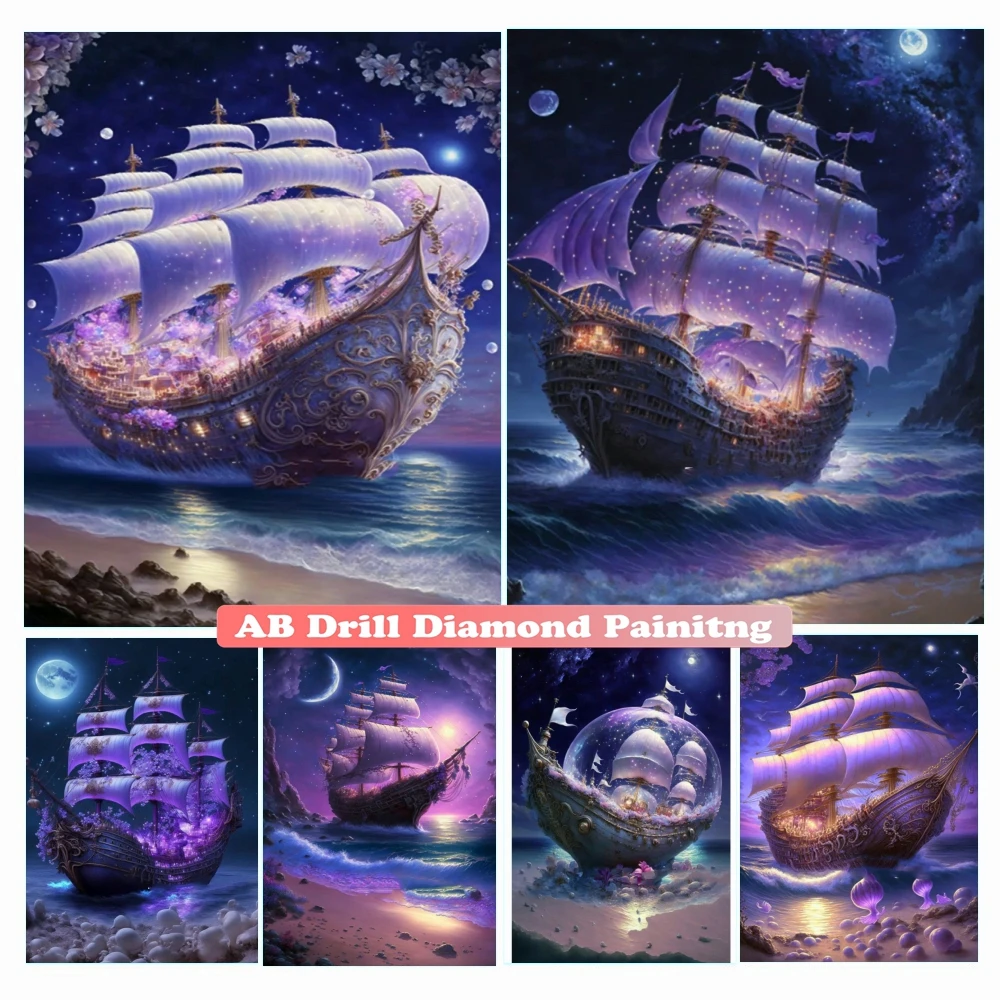 

Алмазная живопись с изображением цветов и пейзажа, 2023