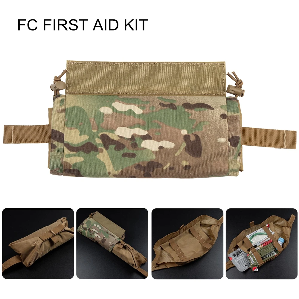 

Tactical Vest Expansion Lower Abdomen Medical Bag Large-capacity Portable Quick-release FC Camouflage First Aid Kit Tool Pouch