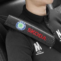 car seat belt pads shoulder protector covers auto accessories for skoda vrs octavia kamiq kodiaq karoq rs superb fabia rapid 2 3