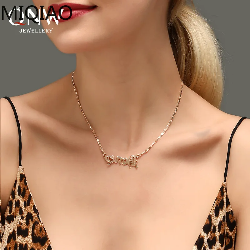 

Mode Stainless Steel Name Necklace Letter or Necklace Neck Pendant Logo Gift Necklace Women