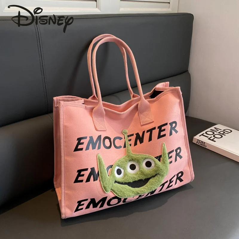 

Disney's New Fashion Women's Bag Cartoon Large Capacity Commuter Shoulder Bag Leisure Versatile Environmental Shopping Bag