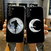 creative moon phone case for huawei p30 pro p30 lite pro p50 p20 2019 p10 p40 plus 5g p smart z 2020 2021 iw2x etui mirror soft