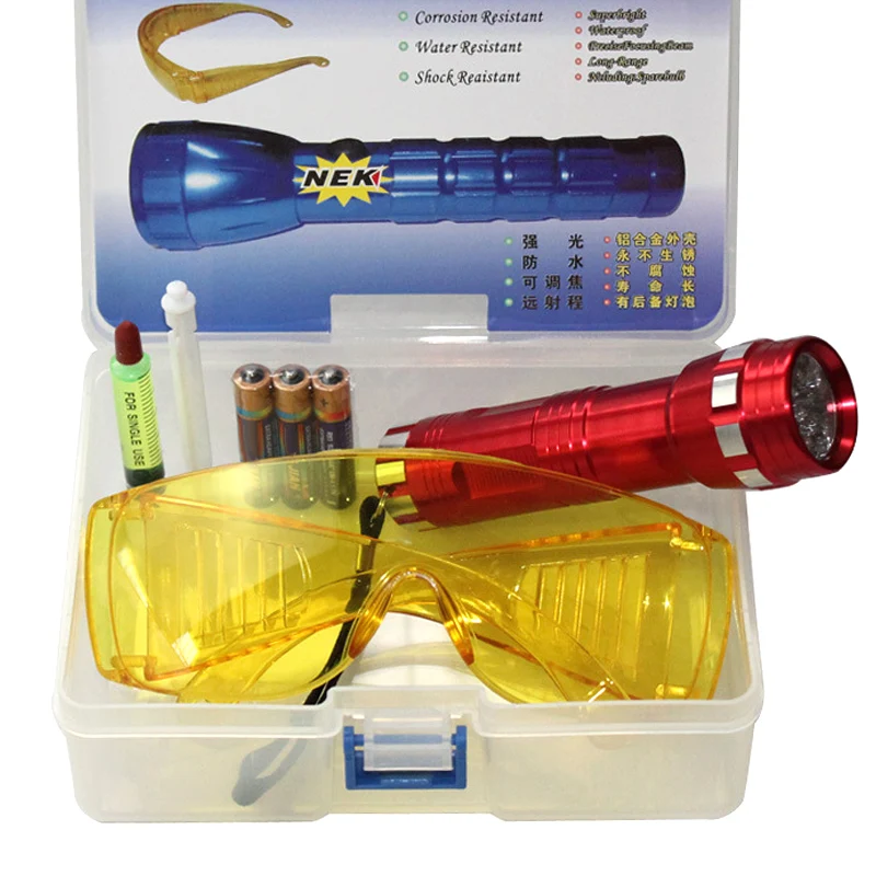 1 Набор детектор утечки воздуха для автомобиля кондиционер A / C Ультрафиолетовая