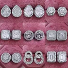 Новое поступление 2022, модные роскошные серьги-гвоздики из стерлингового серебра 925 пробы с розовым фианитом, подарок для женщин на День святого Валентина Z5