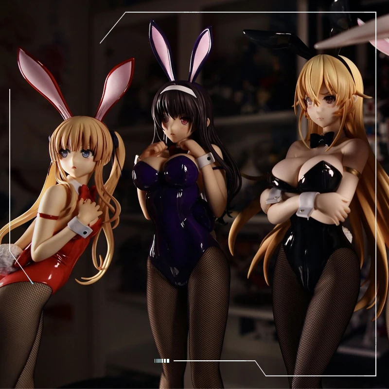 

40 см свободные в-стиле Shokugeki no Souma Nakiri Erina 1/4 Bunny Ver ПВХ экшн-фигурки коллекционные взрослые модели игрушки 18 + кукла подарок