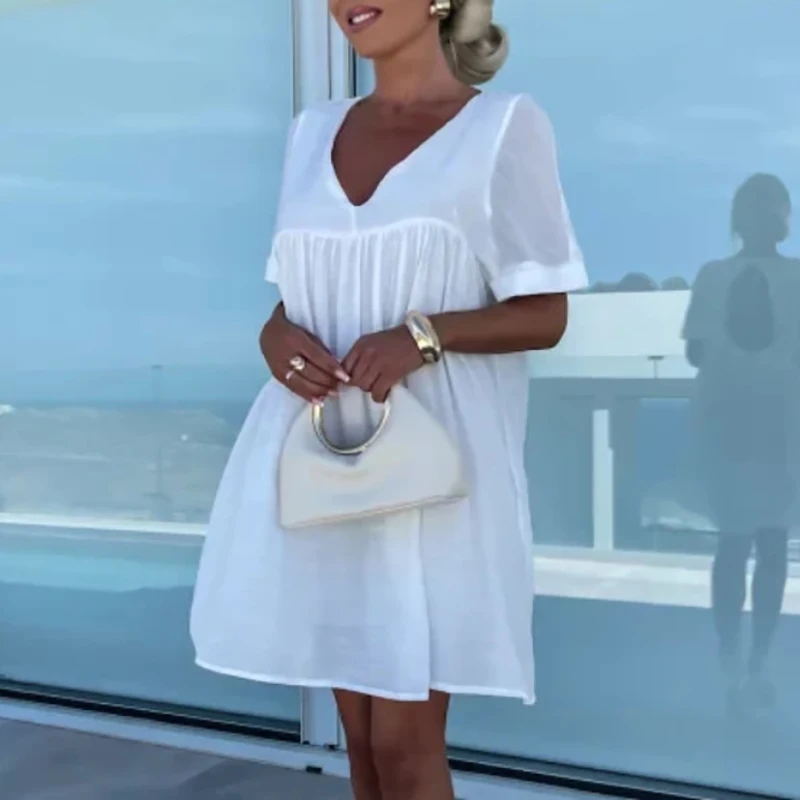 Женское офисное платье с леопардовым принтом свободное ТРАПЕЦИЕВИДНОЕ