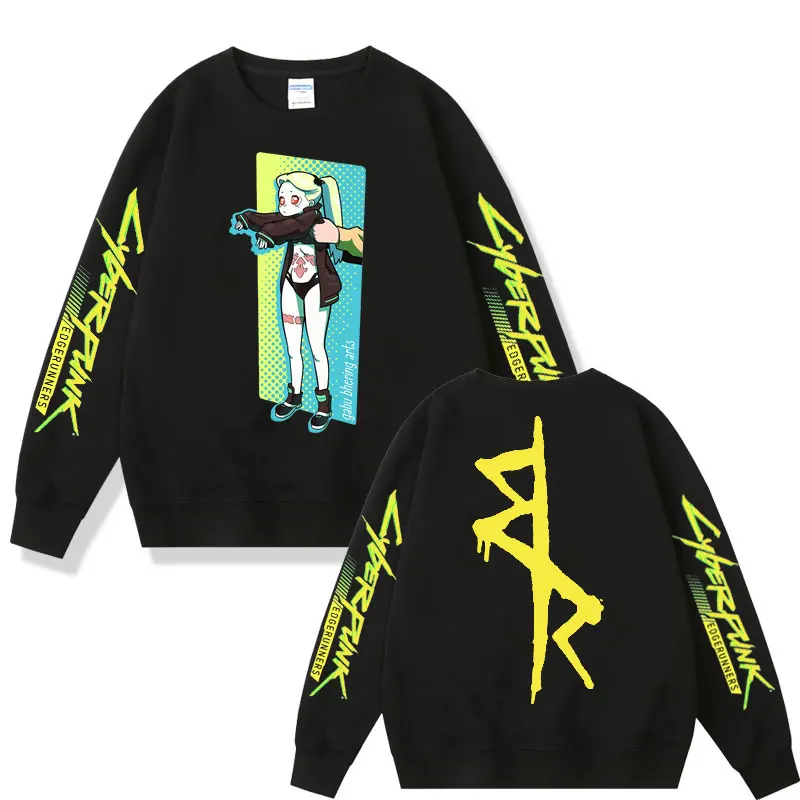 

Cute Cyberpunk Edgerunners Rebecca Graphic Sweatshirt Man Sweatshirt Men Women Casual Pullover Unisex Pullovers Male Streetwear