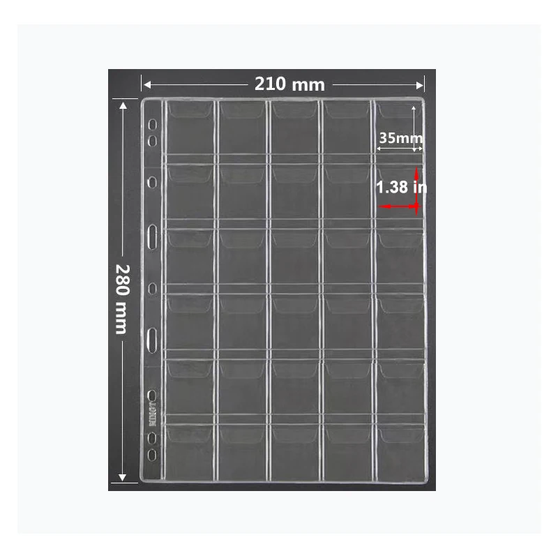 

Страницы для альбома монет 12/20/30/42 сетки