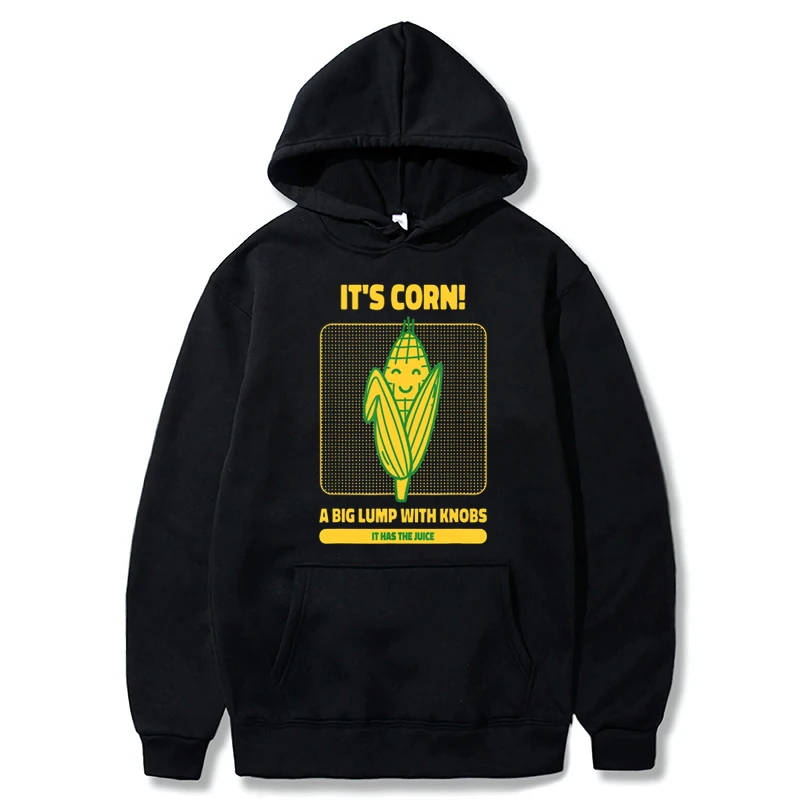 

It 'S Corn Hoodies Funny Meme Trend Humor Hoodie Sweatshirt Kasual Lembut Oversize Pullover untuk Pria Wanita