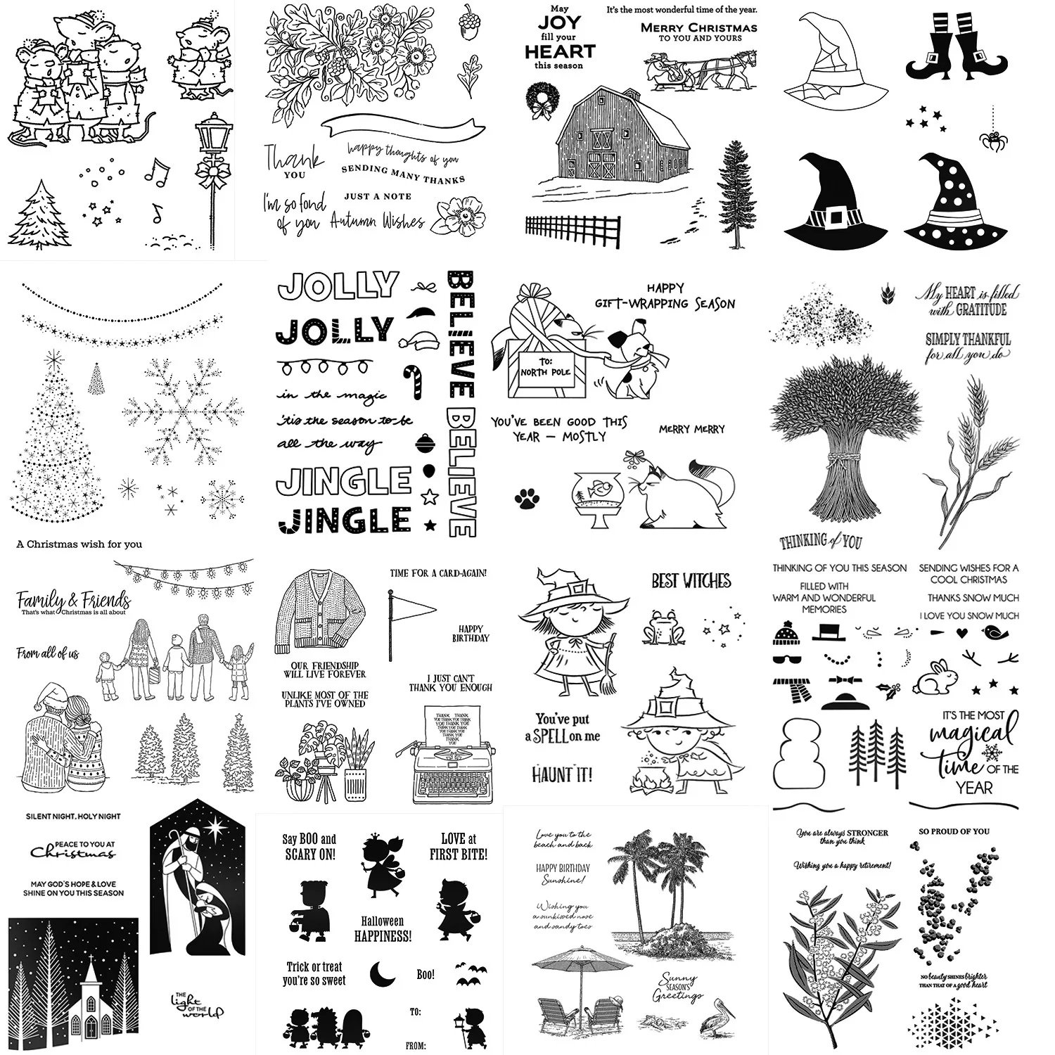 

Летние поздравления зимние снежинки Рождественские Веселые прозрачные штампы для скрапбукинга карты Хэллоуин трюк силиконовый штамп