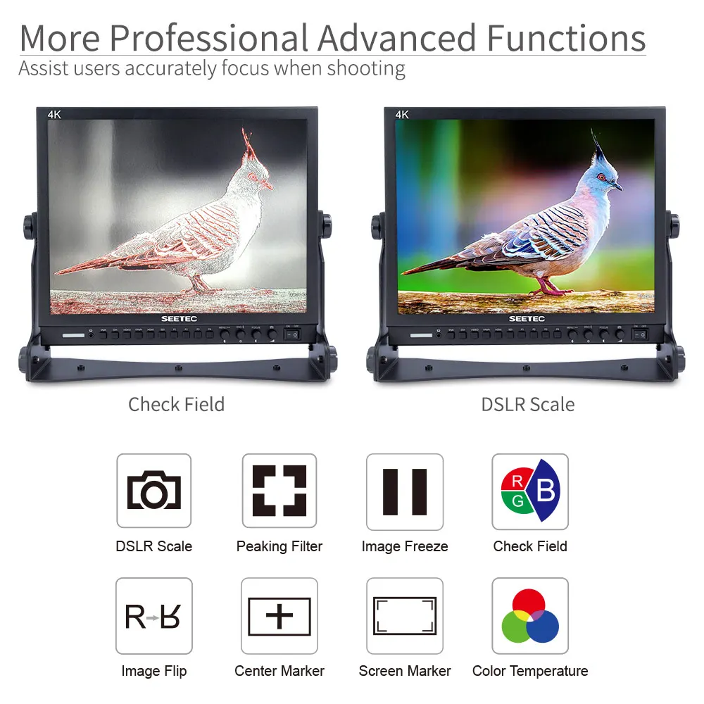 Seetec 15-дюймовый P150-3HSD 3G-SDI HDMI трансляционный монитор HD 1024x768 с AV YPbPr Peaking Focus